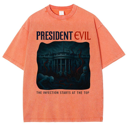President Evil Vintage Distressed T-shirt