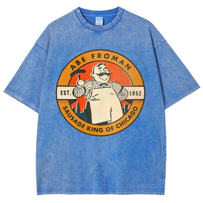 Al Froman - The Sausage Pro of Chicago-1952 Vintage Distressed T-shirt