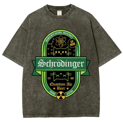 Schrodinger Quantum Ale Beer Vintage Distressed T-shirt