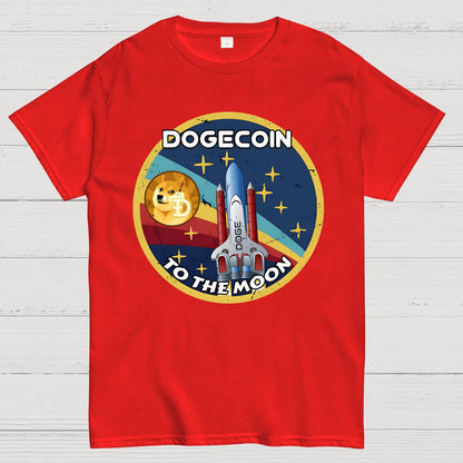 Dogecoin To The Moon DOGE Geek T-Shirt