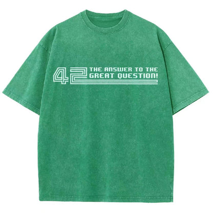 The Answer to the Great Question Vintage Distressed T-shirt