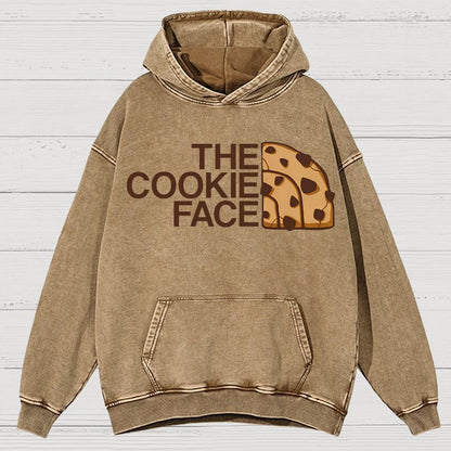 Cookie Face Vintage Distressed Hoodie