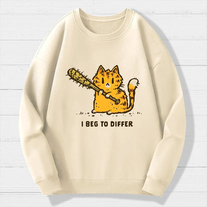 Beg To Differ Geek Cotton Sweatshirt