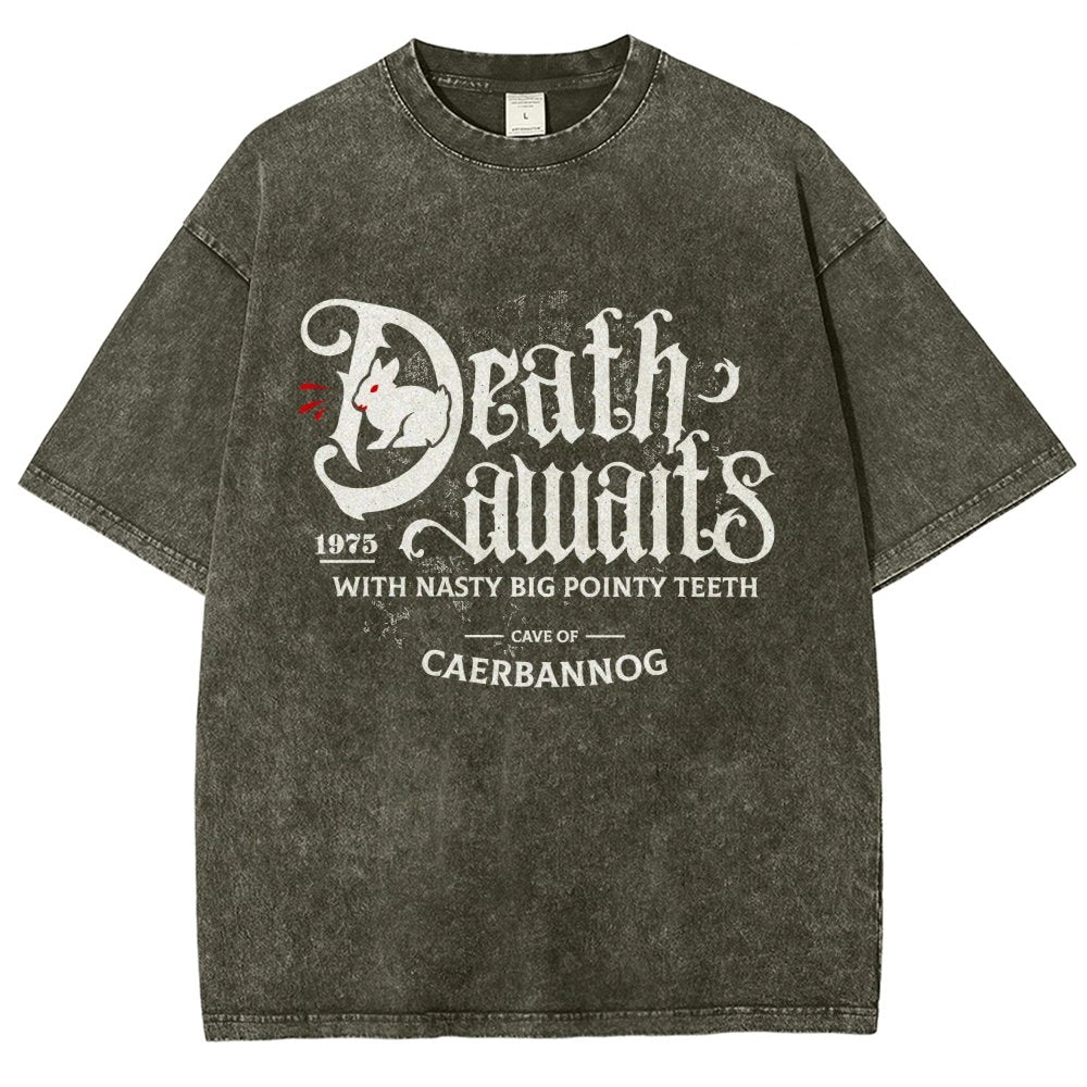 Death Awaits Vintage Distressed T-shirt