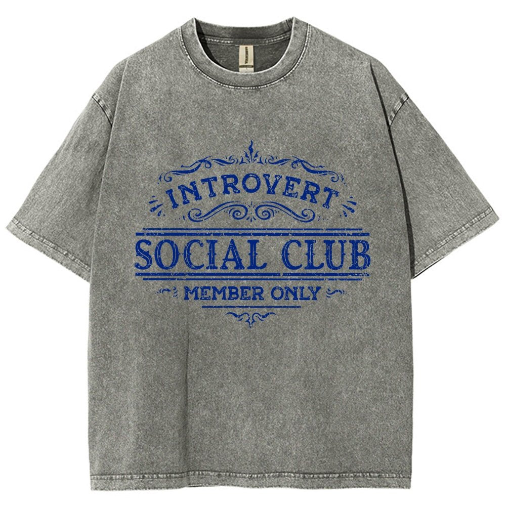 Introvert Social Club Vintage Distressed T-shirt