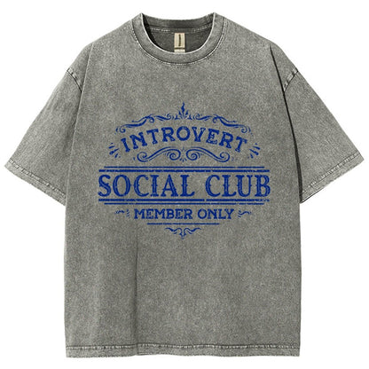 Introvert Social Club Vintage Distressed T-shirt