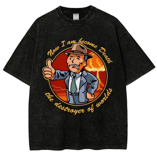Oppen Boy-Now I am become Death, the destroyer of worlds. Vintage Distressed T-shirt