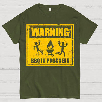 Warning BBQ In Progress Geek T-Shirt