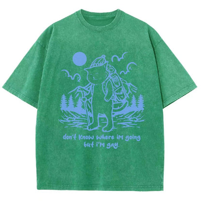 Don't Know Where I'm Going But I'm Gay Vintage Distressed T-shirt