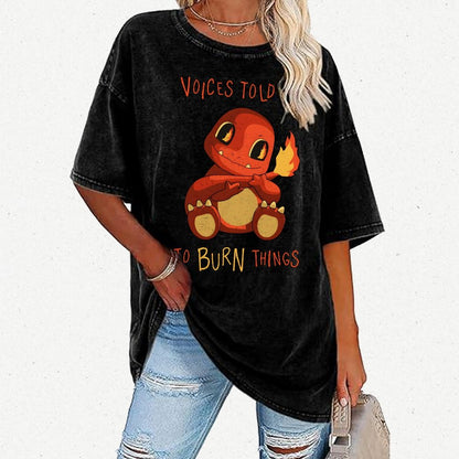 Game Voices Told me to Burn Things Vintage Distressed T-shirt