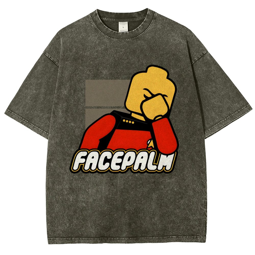 Facepalm Vintage Distressed T-shirt