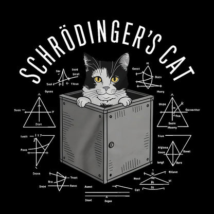 Schrodinger Cat In Box & Formulas Geeky T-Shirt