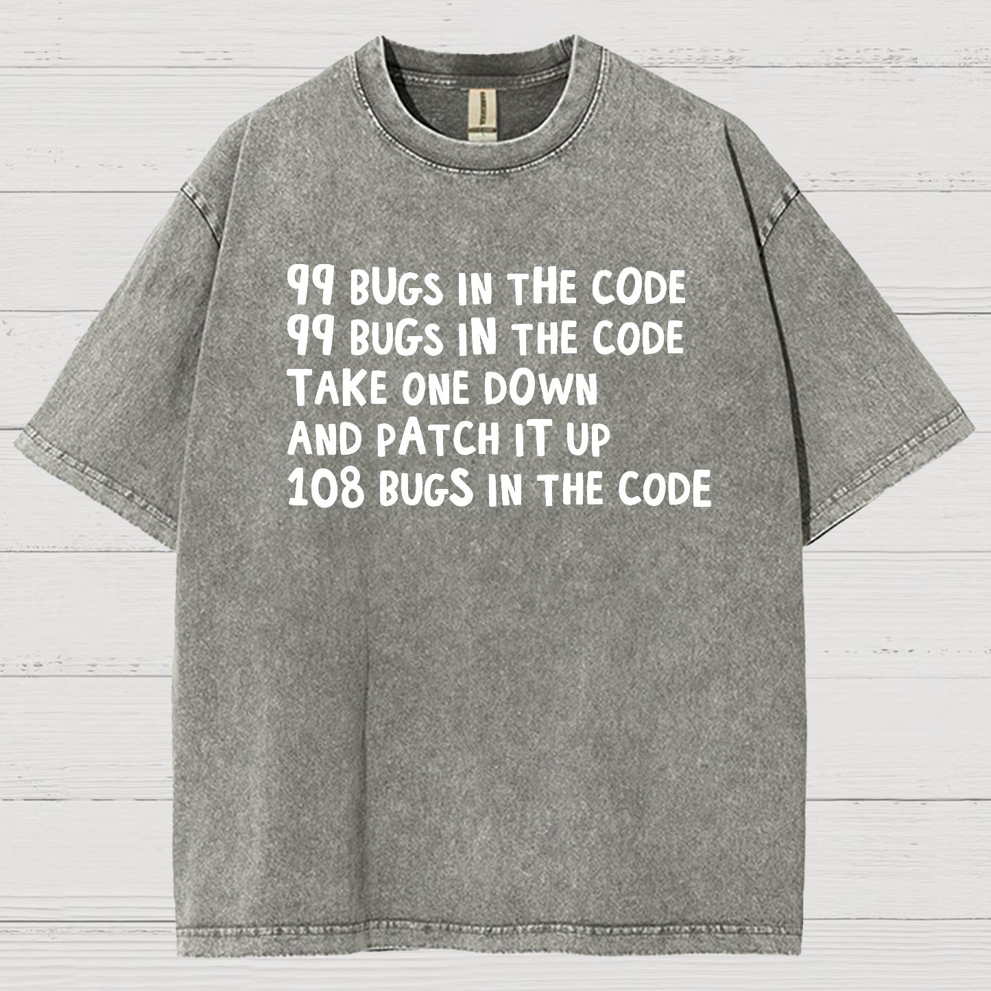 99 Bugs In The Code Vintage Distressed T-shirt