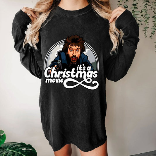 It‘s A Christmas Movie Washed Long Sleeve Tee