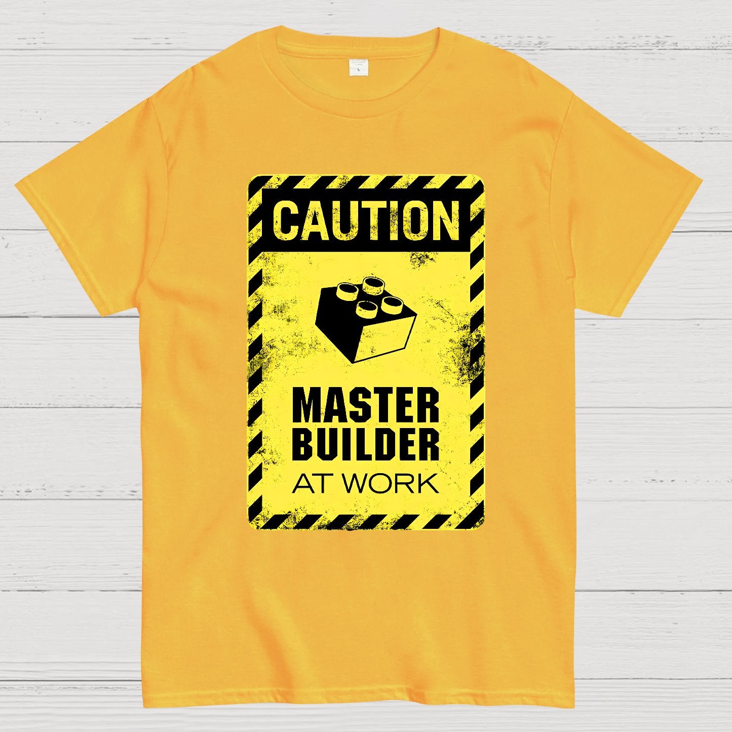 Caution Master Builder Geek T-Shirt