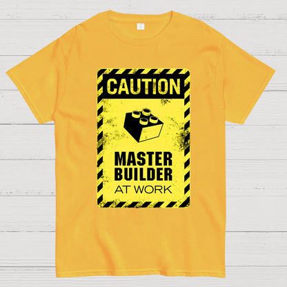 Caution Master Builder Geek T-Shirt