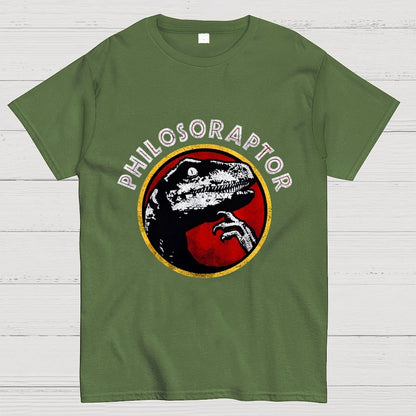 Philosoraptor Meme Funny Velociraptor Dinosaur Geek T-Shirt