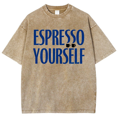 Espresso Yourself Vintage Distressed T-shirt