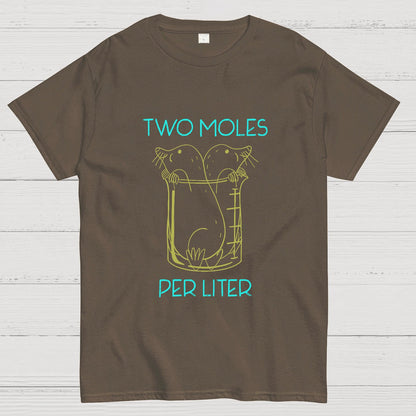 Two Moles Per Liter Chemistry Science Geeky T-Shirt