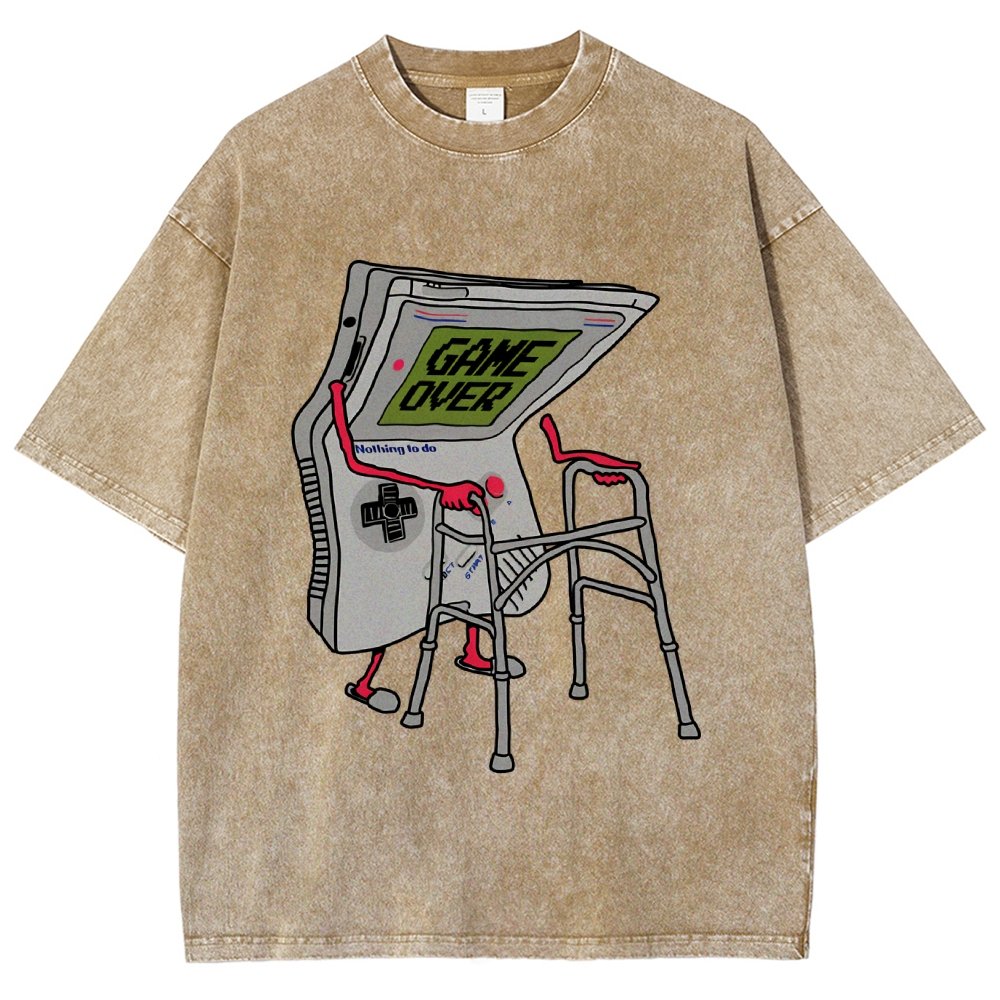 Super Mens Gamer Vintage Distressed T-shirt