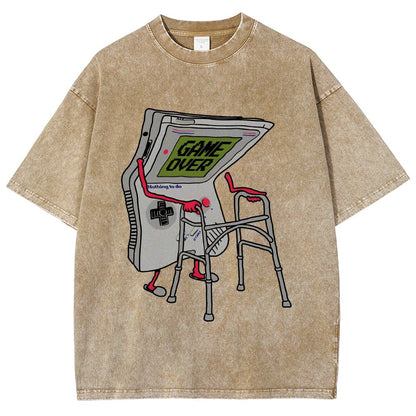 Super Mens Gamer Vintage Distressed T-shirt