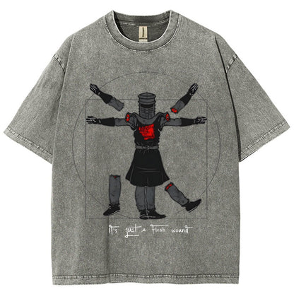 Vitruvian Man- Black Knight Vintage Distressed T-shirt