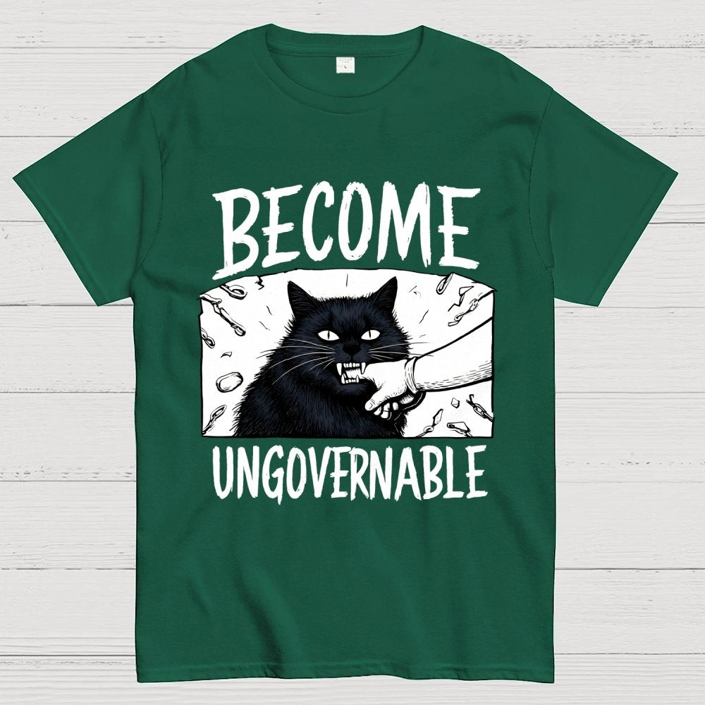 Cat Biting Arm Geek T-Shirt