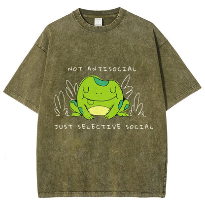Not Antisocial... Just Selective Social Vintage Distressed T-shirt