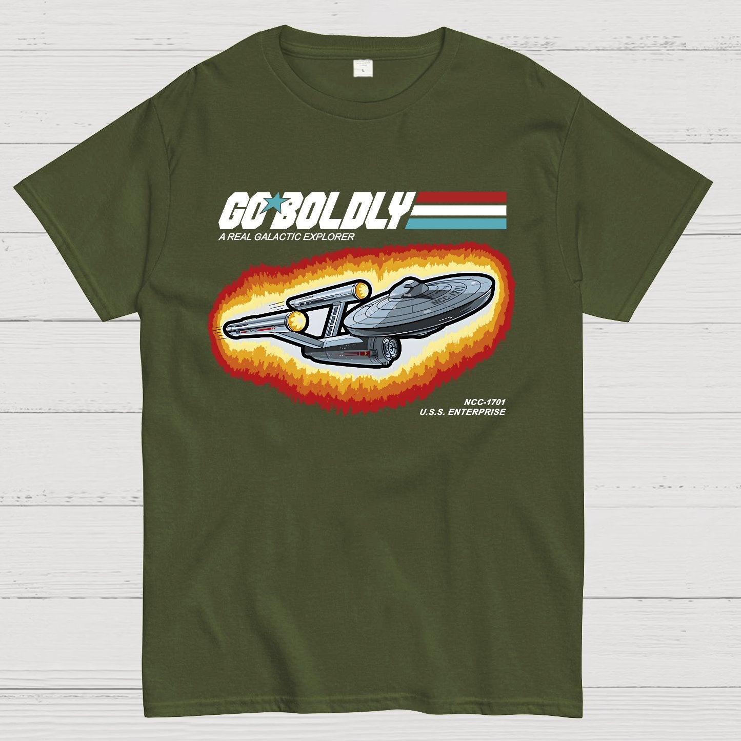 Go Boldly - A Real Cosmic Explorer Geek T-Shirt