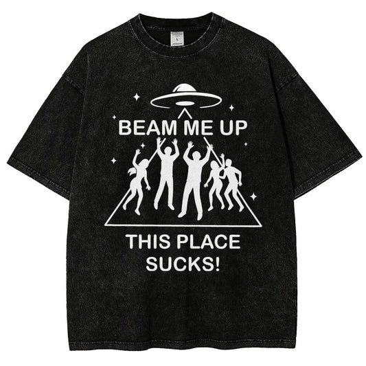 Warp Me Away Vintage Distressed T-shirt