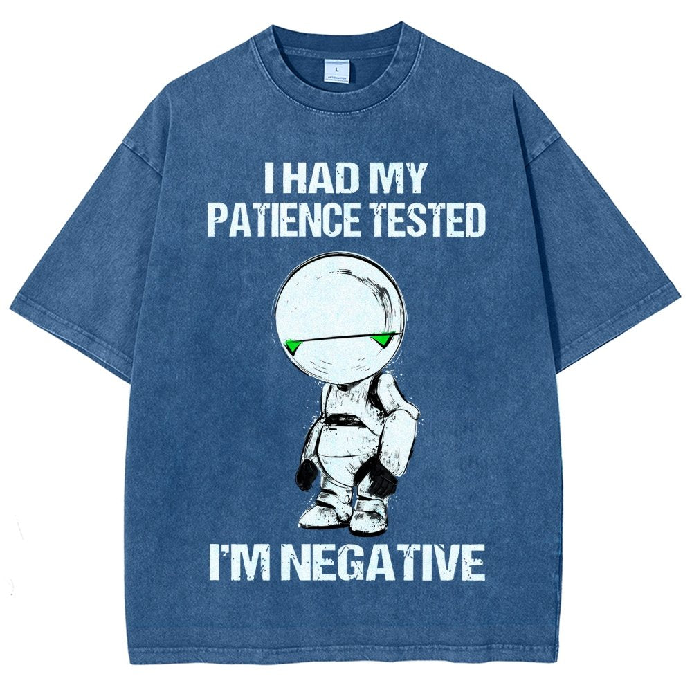 I Had My Patience Tested I'm Negative Vintage Distressed T-shirt