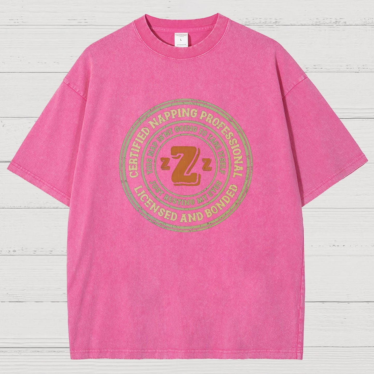 Certified Napping Professional Vintage Distressed T-shirt
