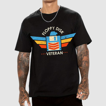 Floppy Disk Veteran Geek T-Shirt
