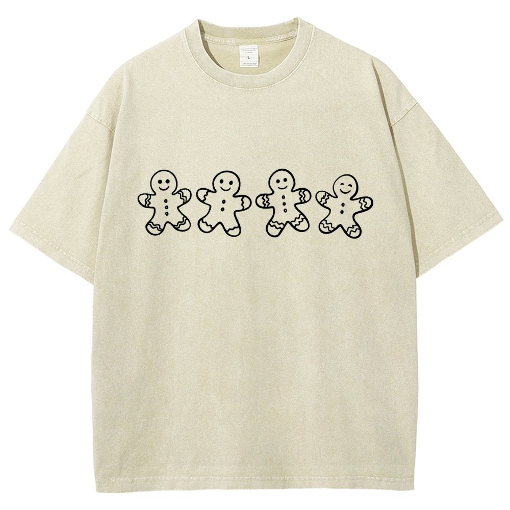 Christmas Gingerbread Cookies Vintage Distressed T-shirt