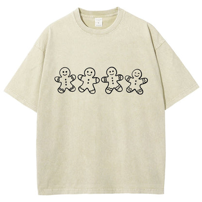 Christmas Gingerbread Cookies Vintage Distressed T-shirt