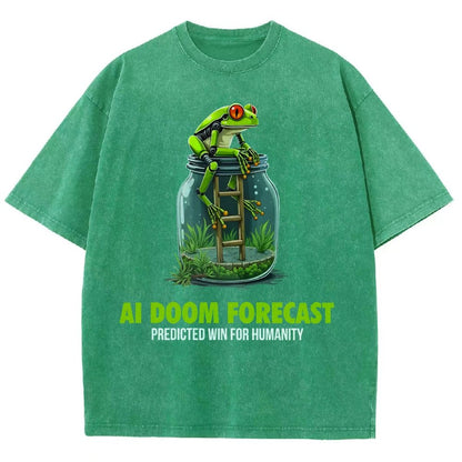 Doom Predicted Win for Humanity Vintage Distressed T-shirt