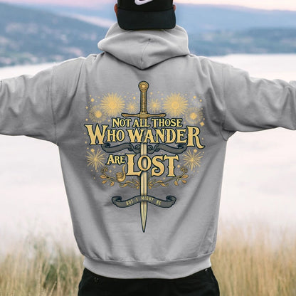 I Might Be Lost Printed Back Unisex Cotton Hoodie