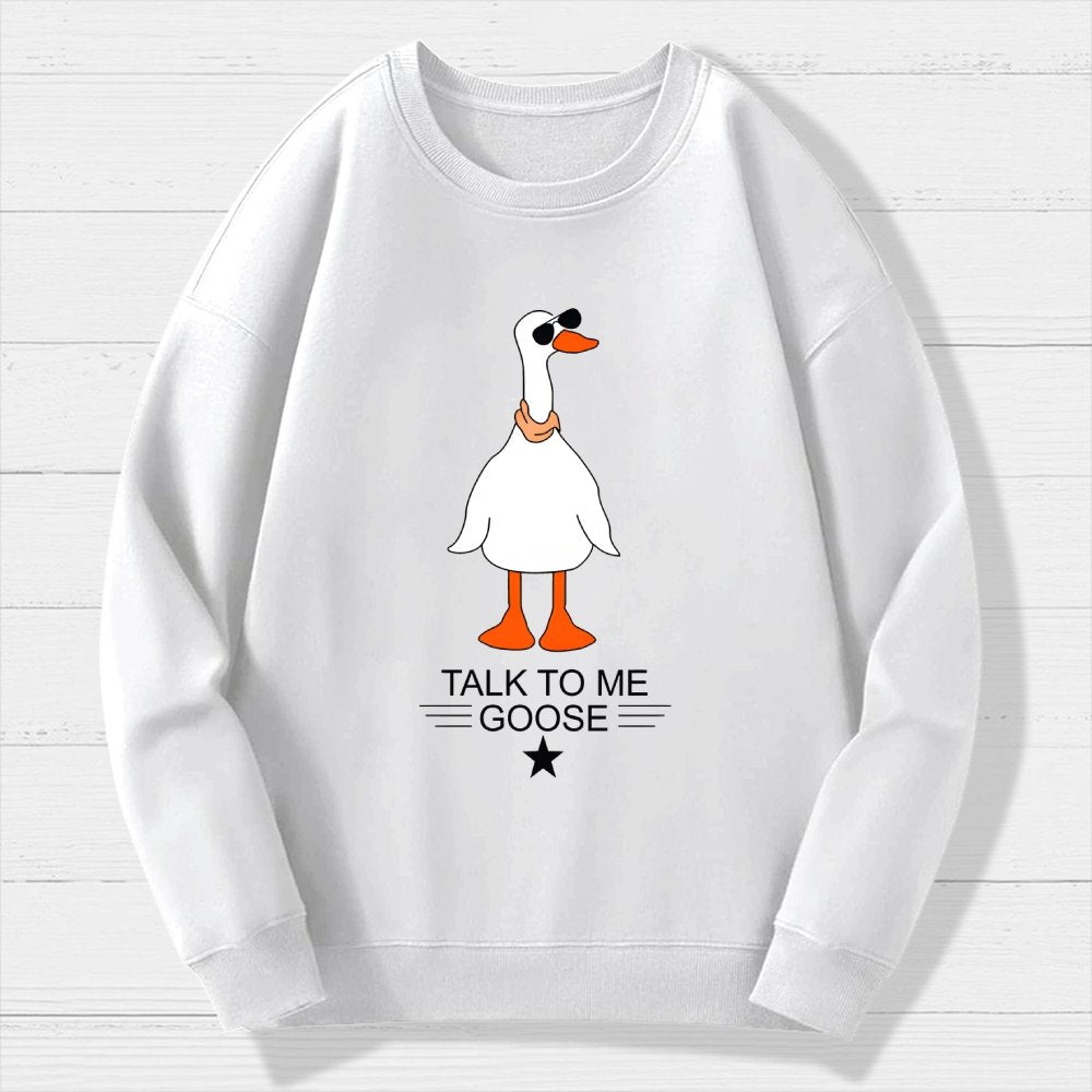 Talk To Me Geek Cotton Sweatshirt