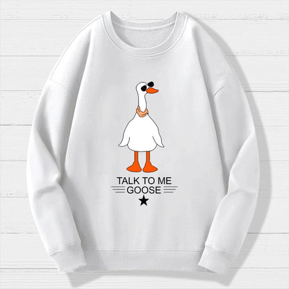 Talk To Me Geek Cotton Sweatshirt