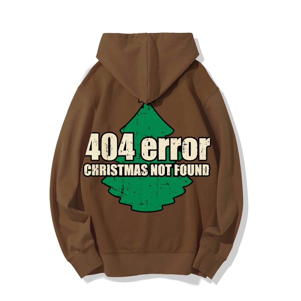 Error 404 Printed Back Cotton Hoodie