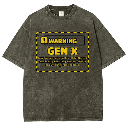 Warning Gen X - Funny Warning Design Vintage Distressed T-shirt