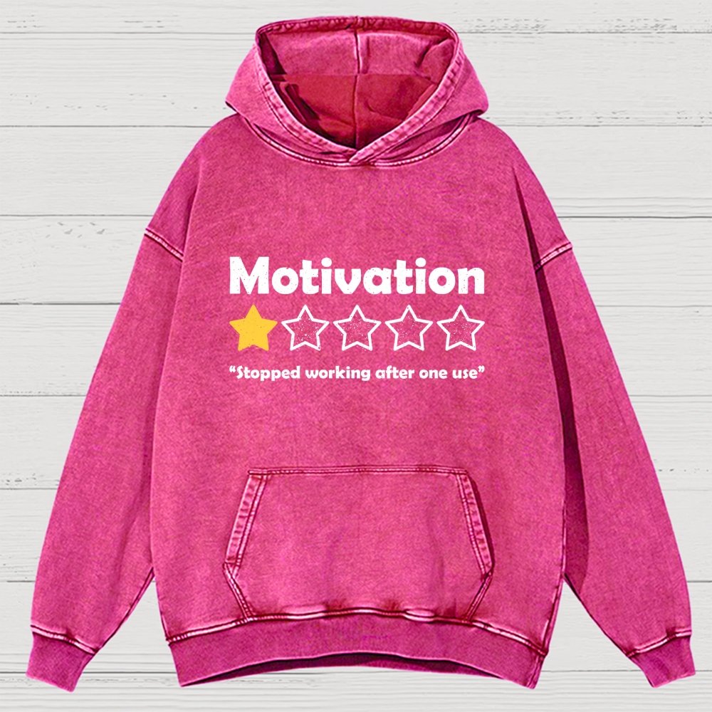 Motivation Review Vintage Distressed Hoodie