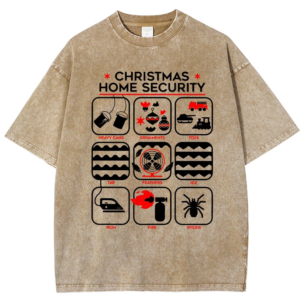 Christmas Home Security Vintage Distressed T-shirt