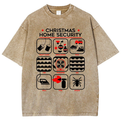Christmas Home Security Vintage Distressed T-shirt