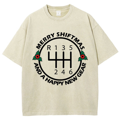 Merry Shiftmas And A Happy New Gear Vintage Distressed T-shirt