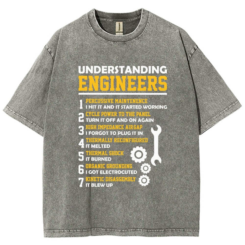 Understanding Engineers Sarcastic Vintage Distressed T-shirt
