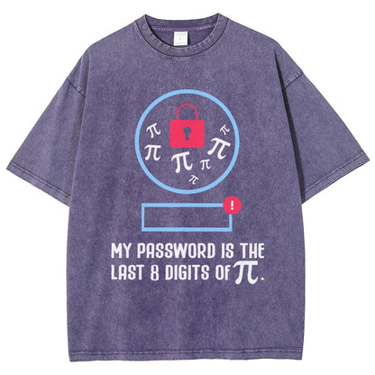 My Password the last digits Pi Day Vintage Distressed T-shirt
