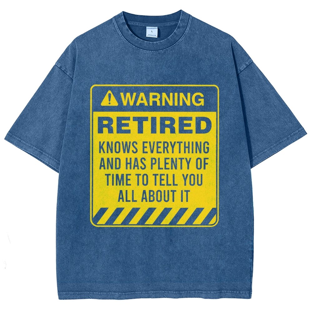 Retired Warning Vintage Distressed T-shirt