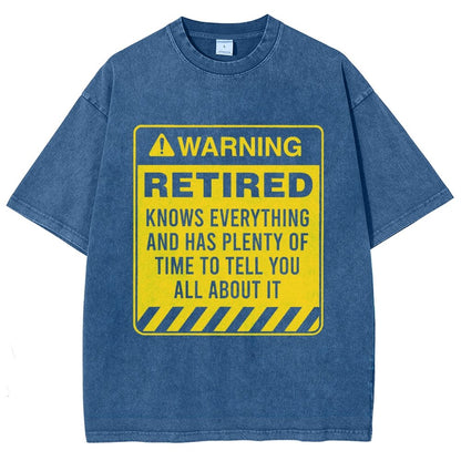 Retired Warning Vintage Distressed T-shirt