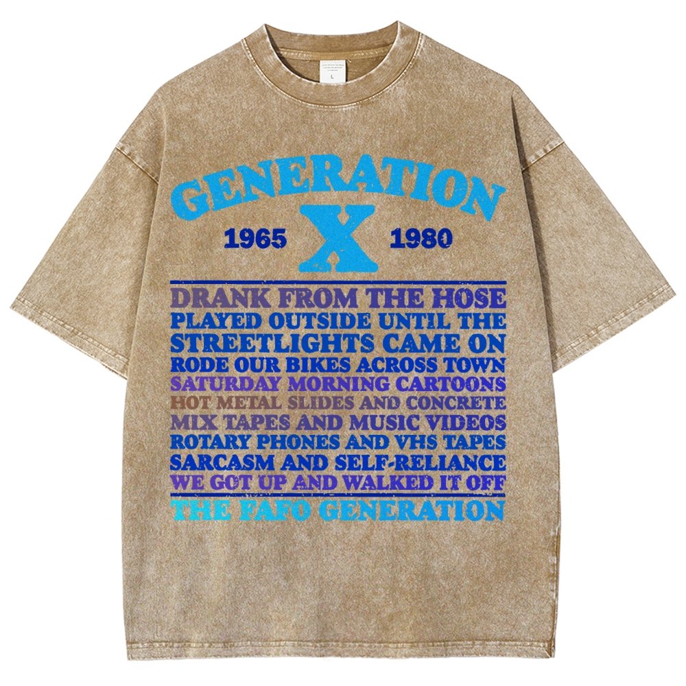 GenX Summer Day Vintage Distressed T-shirt